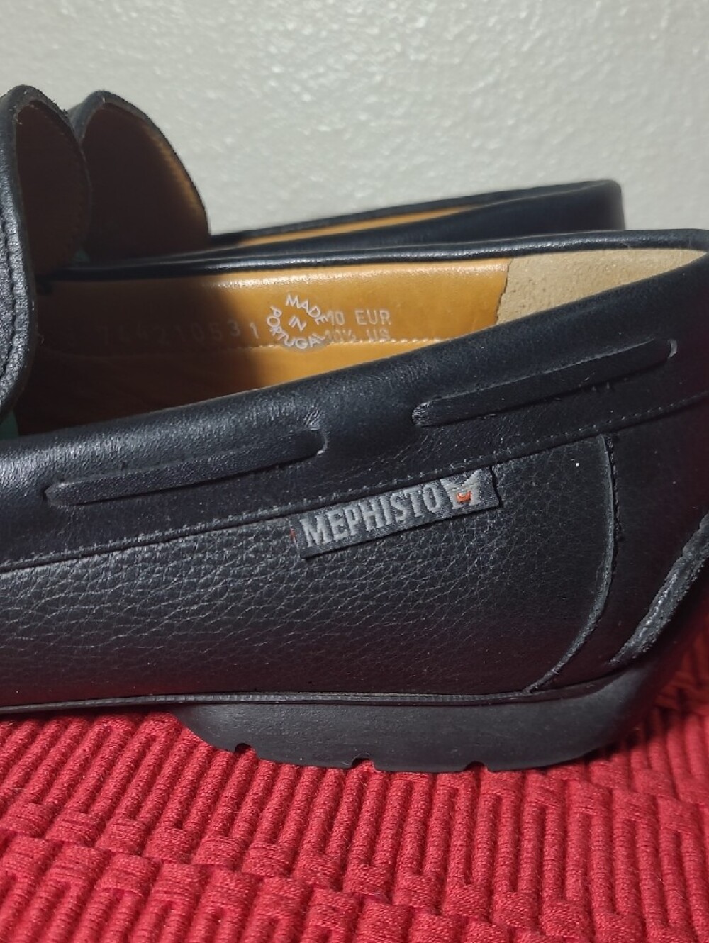 Mephisto Men’s Black Leather Penny Loafers - Picture 4 of 9